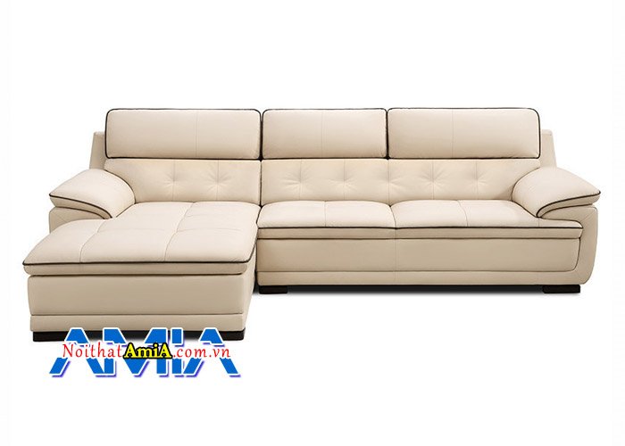 Mẫu ghế sofa phòng khách chung cư hiện đại với chất liệu da công nghiệp cao cấp SFD13934