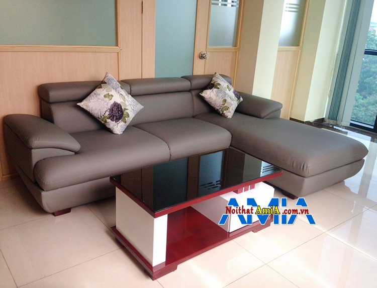 Hình ảnh Ghế sofa da bán chạy phòng khách đẹp AmiA SFD093