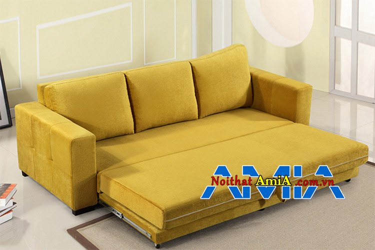 Mẫu ghế sofa giường hiện đại màu xanh cốm