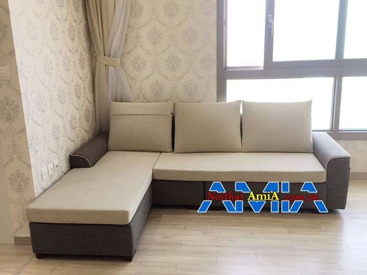 Mẫu ghế sofa góc nỉ đẹp Hà Nội bán chạy tại AmiA