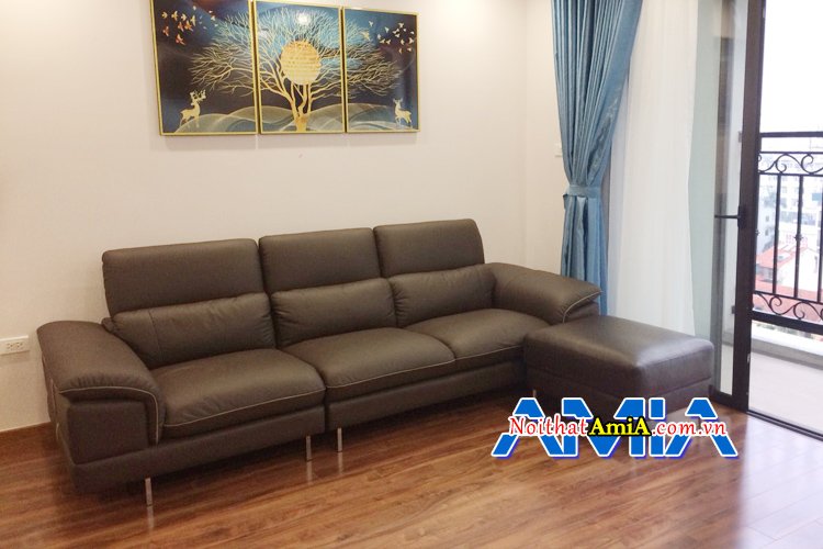 Ghế sofa với chất liệu da nhập khẩu kết hợp với khung gỗ sồi cao cấp