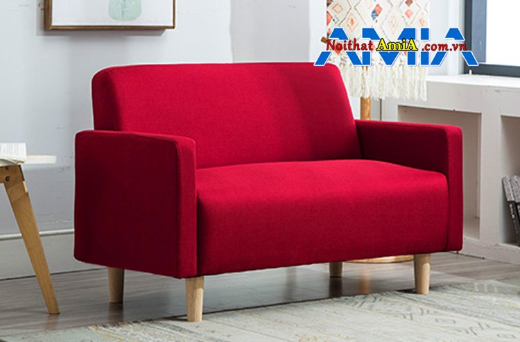 sofa văng cho tiệm nail đẹp màu đỏ SFN199297