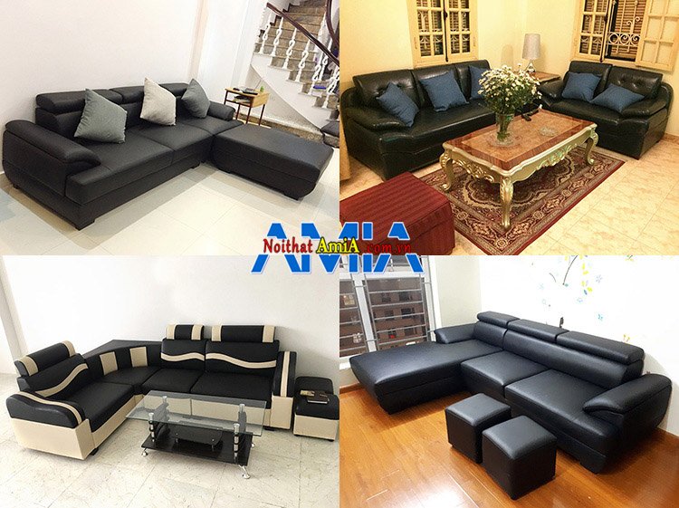 Hình ảnh Các mẫu sofa đẹp màu đen cho phòng khách hiện đại gia đình