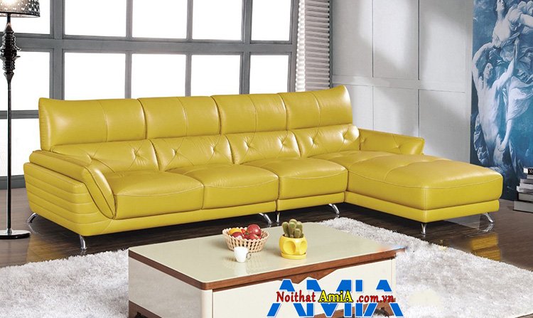 Hình ảnh Sofa phòng khách cao cấp nhập khẩu với chất liệu da tốt