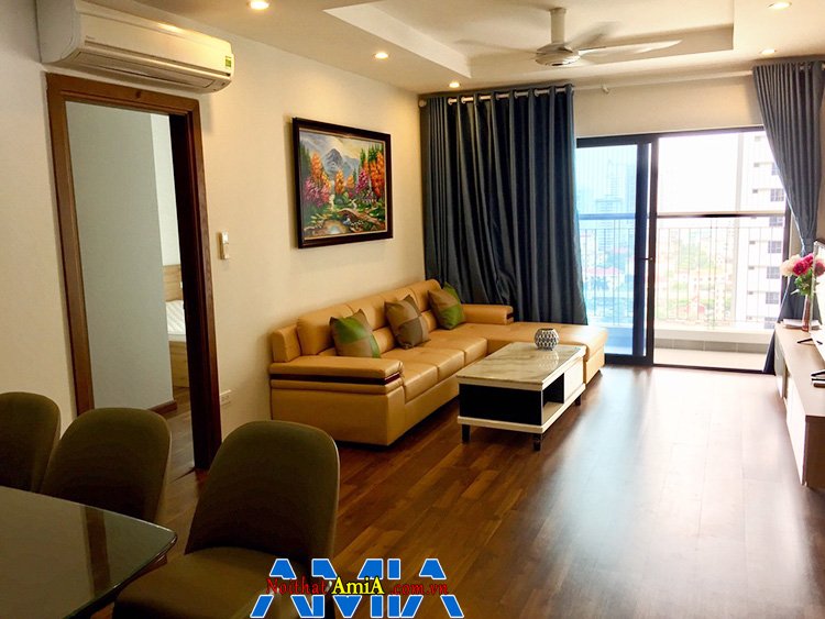 Hình ảnh Sofa phòng khách chung cư Thanh Hà mua tại cửa hàng bán sofa AmiA