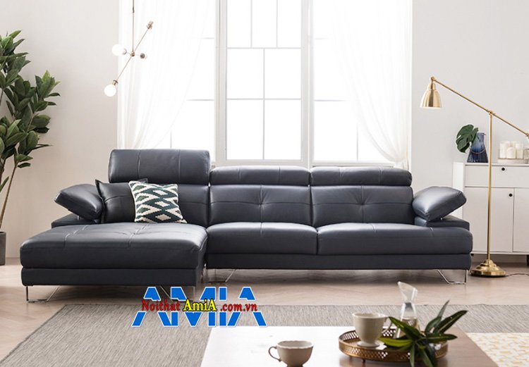 Hình ảnh Ghế sofa Hà Đông đẹp hiện đại giá rẻ thiết kế hình chữ L chất liệu da