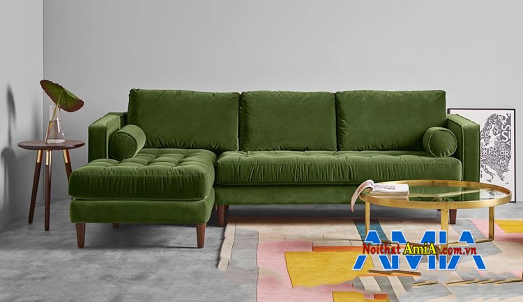 Hình ảnh Ghế sofa Mỹ Đình đẹp hiện đại thiết kế hình chữ L với chất liệu nỉ