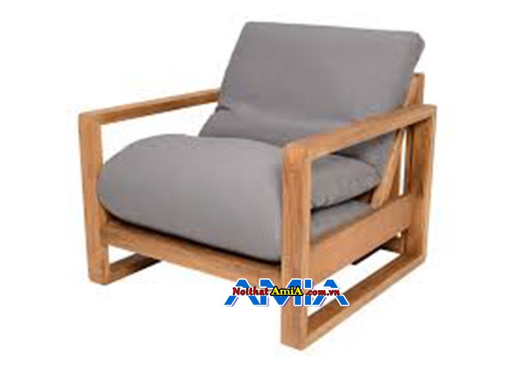 Mẫu sofa gỗ dạng đơn kê phòng ngủ