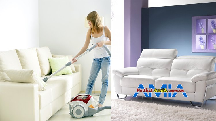Hướng dẫn cách vệ sinh sofa da màu trắng tại nhà hữu ích