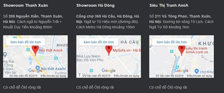 Địa chỉ bán sofa AmIA tại Hà Nội