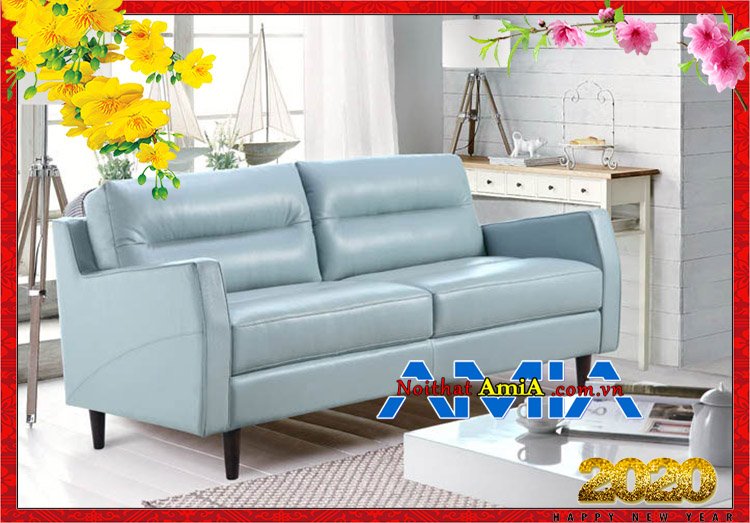 Mẫu sofa 2 chỗ đẹp đón tết màu xanh ngọc bích