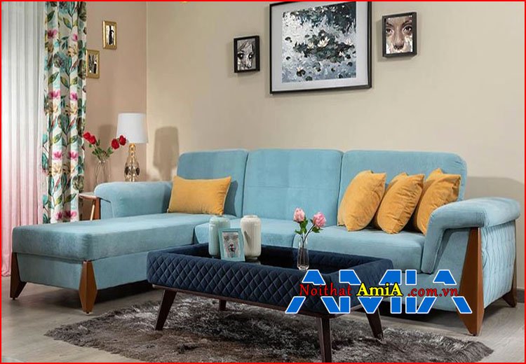 Hình ảnh Mẫu ghế sofa hiện đại xanh ngọc