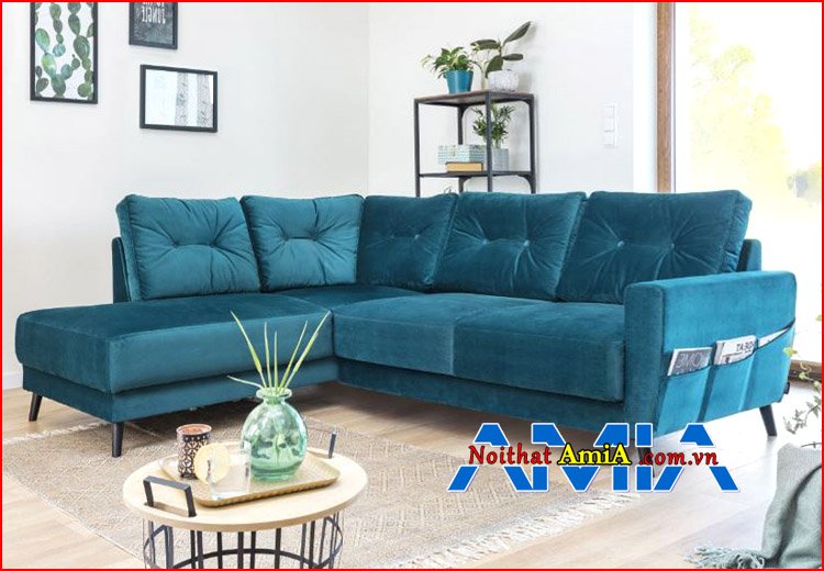 Hình ảnh ghế sofa phòng khách chung cư đẹp xanh ngọc 199219