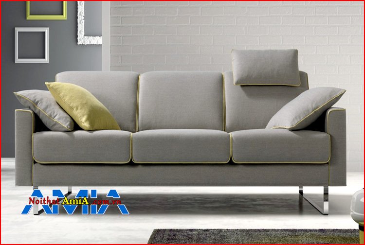  sofa 3 chỗ chân Inox tay vịn vuông