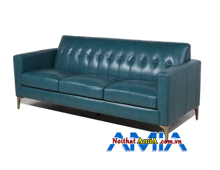 ảnh ghế sofa da màu xanh rêu kích thước nhỏ AmiA SF1992160