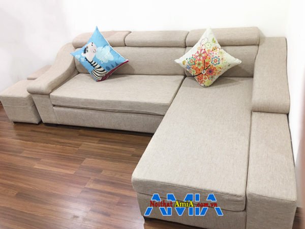 Hình ảnh Sofa nỉ chữ L đẹp phòng khách hiện đại thiết kế tiện lợi, linh hoạt khi vận chuyển và sử dụng