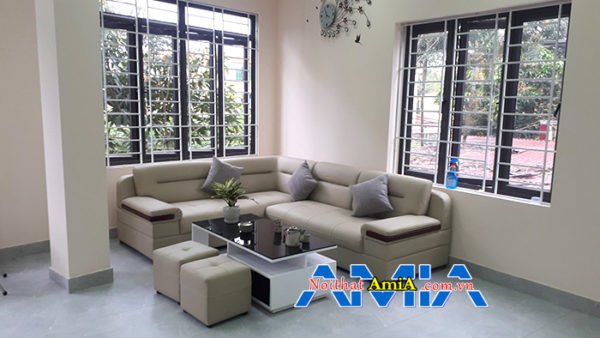 Mẫu sofa da đẹp cho phòng khách