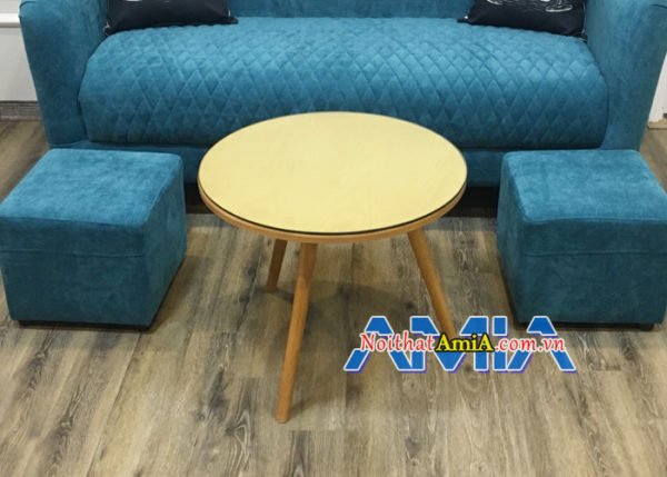 Mẫu bàn trà sofa phòng khách BTR164 hình tròn hiện đại