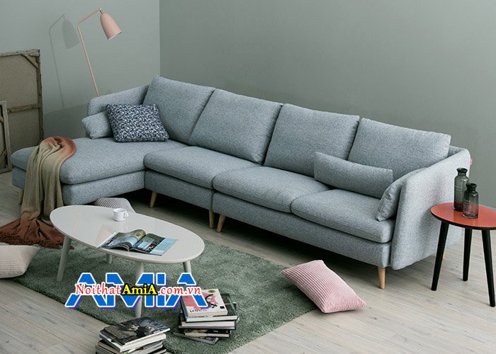 Ghế sofa chữ L đẹp cho phòng khách SFN13995 với phần đêm ngồi được làm rời