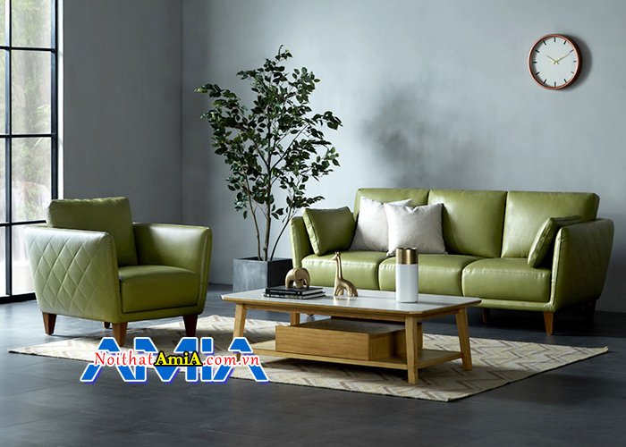 Ghế sofa da cho phòng khách hiện đại SFD13909