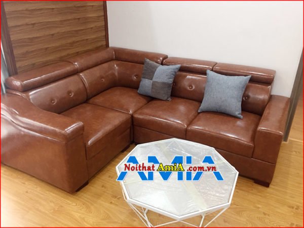 Hình ảnh mẫu ghế sofa da giá rẻ Hà Nội mã SFD041