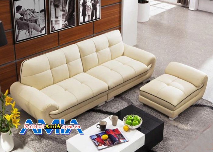 Ghế sofa nhỏ kết hợp với đôn lớn hiện đại cho phòng khách SFD13901