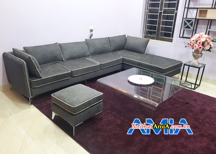 Ghế sofa nỉ đẹp hiện đại cho phòng khách SFN191