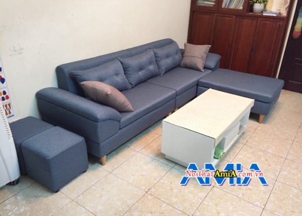 Mẫu ghế sofa phòng khách đẹp với kiểu dáng gối dựa hiện đại SFN162b