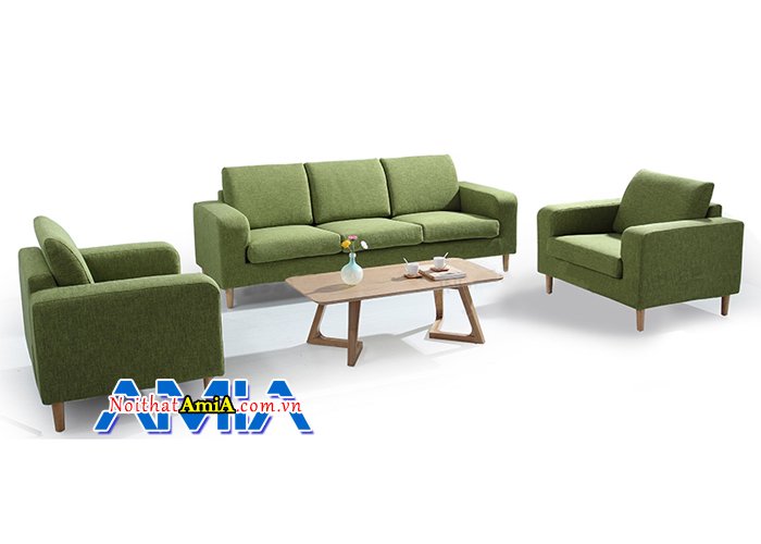 Ghế sofa nỉ phòng khách SFN14013 với kích thước rộng phù hợp cho biệt thự