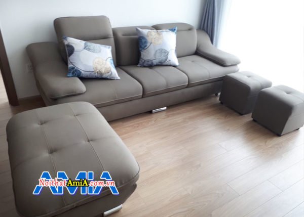 Ghe sofa vang da sfd100 hien dai cho phong khach