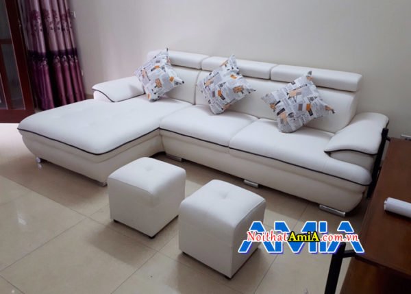 Hình ảnh thực tế bộ sofa phòng khách đẹp SFD093