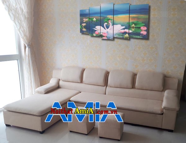 mẫu sofa nỉ kê phòng khách SFN 126