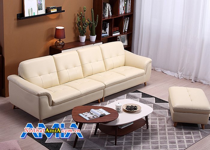 Mẫu sofa thiết kế dạng văng da sang trọng SFD13905