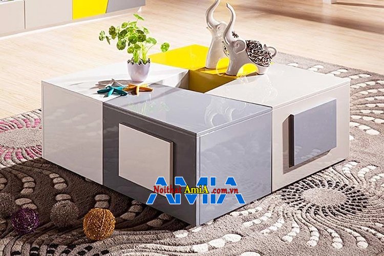 Hình ảnh Bàn sofa hình vuông đẹp cho phòng khách hiện đại đẹp