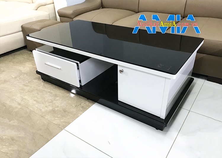 Hình ảnh Bàn trà đơn giản mà đẹp cho phòng khách AmiA BTR174 thiết kế hình chữ nhật