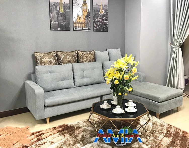 Hình ảnh Sofa chữ L nhỏ đẹp hiện đại cho phòng khách nhỏ xinh