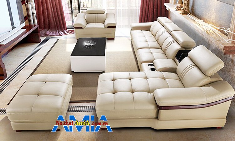 Ghế Sofa da hiện đại - Ghế Sofa Bed thông minh 1m8 có 6 chân gỗ - Ghế làm  giường bọc da màu đen | Lazada.vn