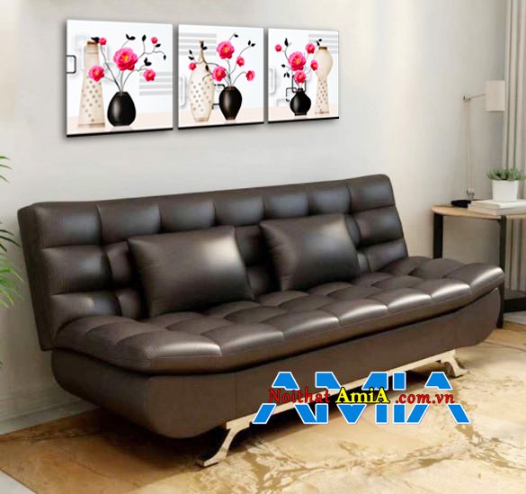 Mẫu ghế sofa giường bọc da cao cấp sang trọng