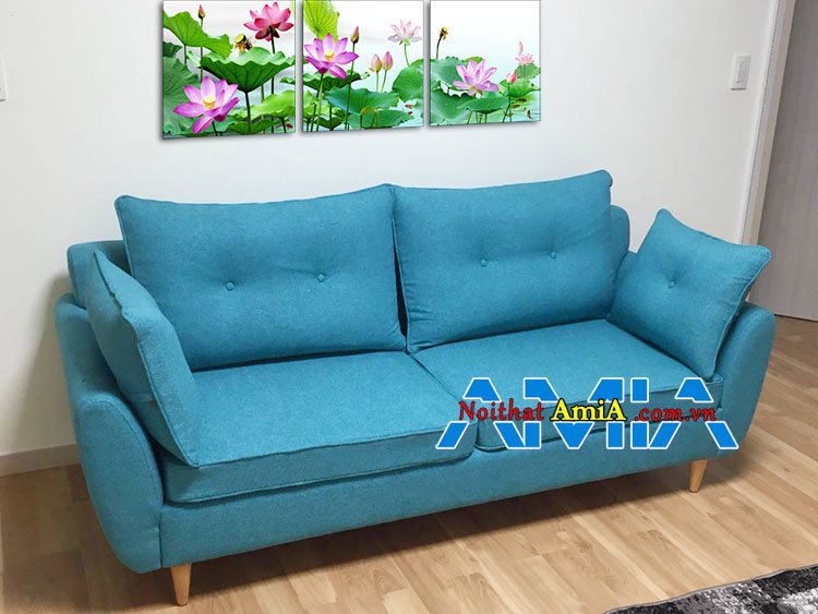 Mẫu ghế sofa văng 2 chỗ đẹp màu xanh Lá