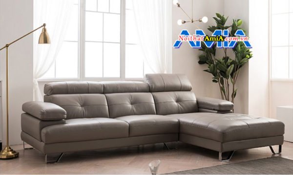 Mẫu ghế sofa da cao cấp SFD207. Với kiểu dáng chữ L hiện đại sang trọng cho phòng khách