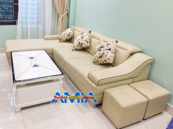 mẫu ghế sofa da đẹp SFD 097