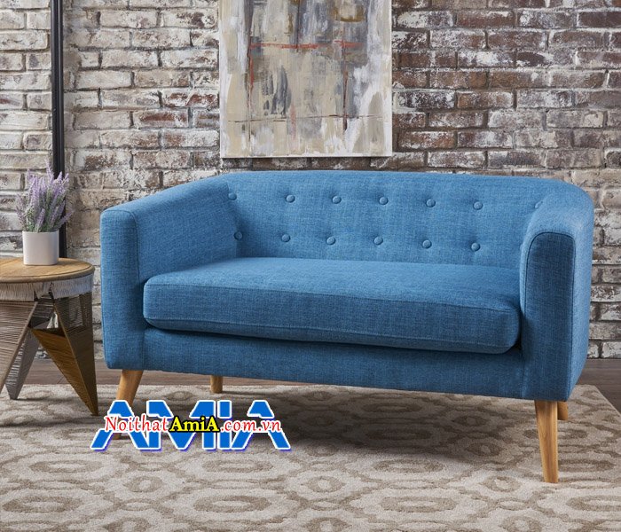 Mẫu ghế sofa văng giá rẻ với rút khuy ở lưng hiện đại SFN14052