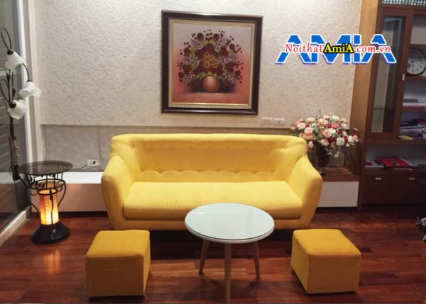 mẫu sofa văng hiện đại bằng nỉ SFV 163