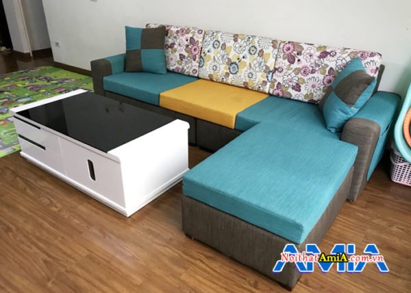 sofa văng nỉ đẹp cho phòng khách SFN200a