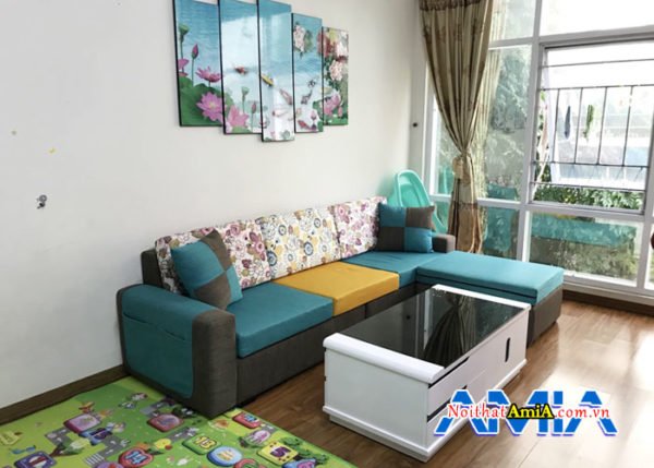 sofa văng nỉ giá rẻ hiện đại SFN200a