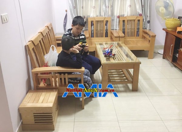 Bộ bàn ghế sofa gỗ AmiA SFG021