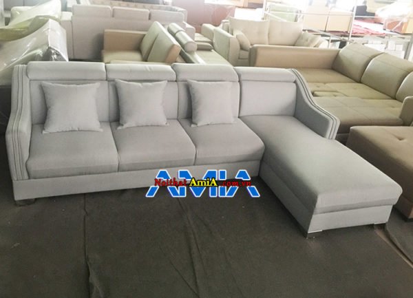 Bộ bàn ghế sofa nỉ đẹp kiểu chữ L