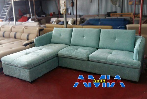 AmiA nhận đóng ghế sofa nỉ góc L theo yêu cầu riêng cho khách hàng