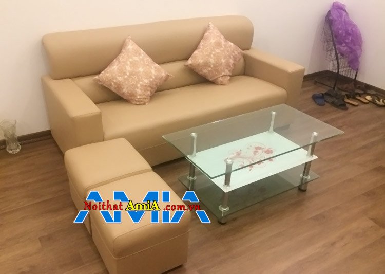 Mẫu ghế sofa chung cư giá rẻ dạng văng kiểu dáng đẹp