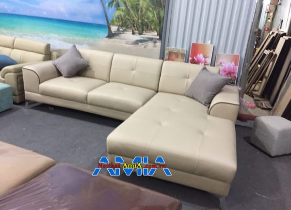 Ghế sofa da góc chữ L đẹp AmiA SFD192